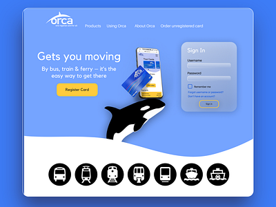 Orca Transit Card website