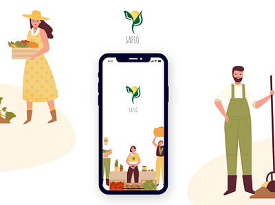 Fresh Produce Concept - Grow and Buy : iOs app buy buy now color design fruits fruits and vegetables online grow logo minimal ui ux