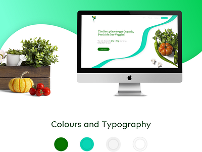 Fresh Produce Concept - Grow and Buy : Website branding buy now color design fruits and vegetables online ui ux