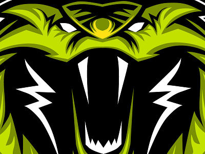 Snake cobra design face face logo logo mascott power snake logo strength strongman vector