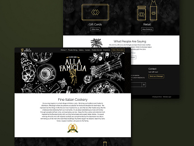 Alla Famiglia Website Homepage italian restaurant web design web development website wordpress