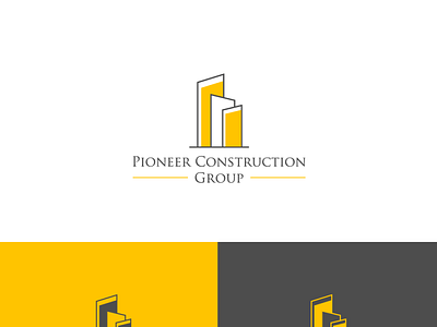 Pioneer construction group buildings logo design pioneer real estate