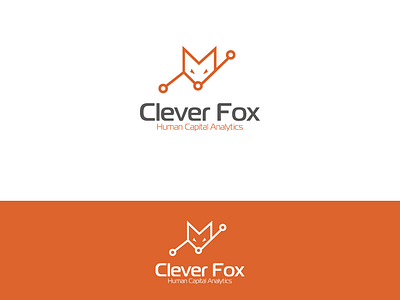 Clever Fox Logo analytics clever fox logo design