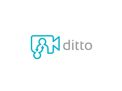 Ditto Logo logo design video apps video camera video sharing