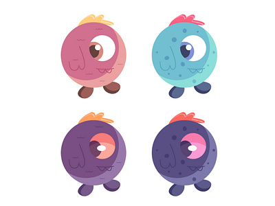 Day 3 | Cute monster 15daychallenge 2d colorful cute flat illustration rebound texture vector