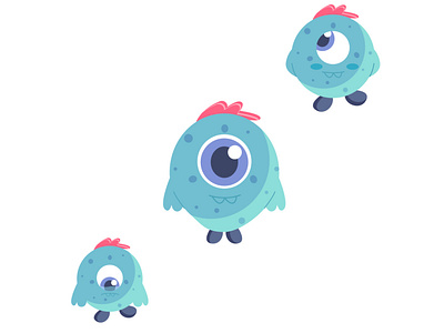 Day 5 | Cute expressions 2d cute flat illustration monster rebound texture vector