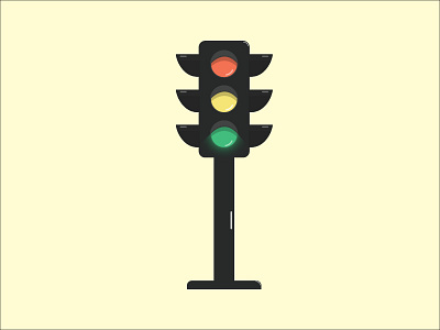Traffic Light flat green illustration traffic light vector
