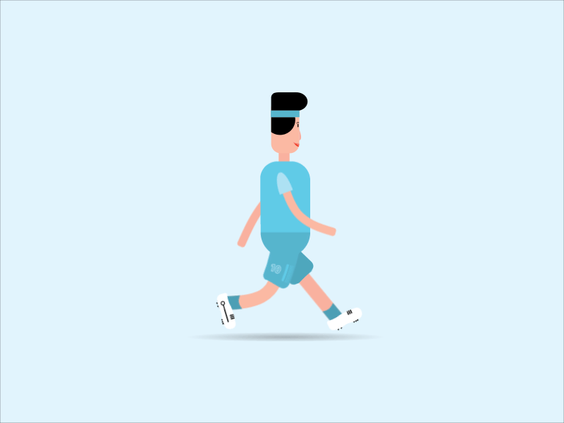 Boy Walk Cycle 2d animation boy character duik bassel flat gif illustration vector walk cycle