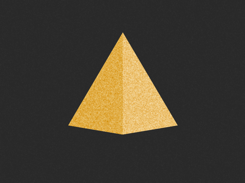 pyramid 2 | f3D 2d 360 animation fake 3d flat full gif grain illustration loop motion path animation rebound spin texture turn