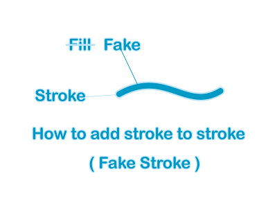 How to add stroke to stroke (Fake stroke) ae after effects ai fake stroke tutorial