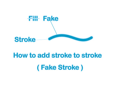 How to add stroke to stroke (Fake stroke)