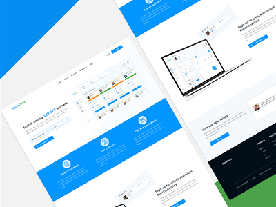 WorkDone Landing Page - Job Board For Maintenance Workers clean design job job board landing landing page product service ui ui design web design