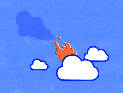 Cloud Fire editorial art editorial illustration illustration illustration digital vector