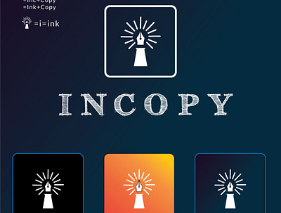 Incopy : Copywriting Agency Logo branding design graphic design icon illustration logo vector