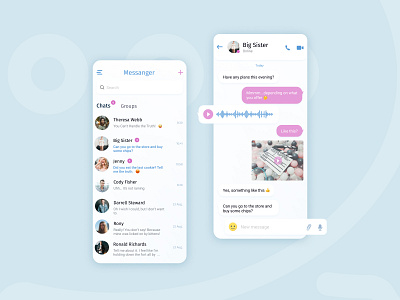 Direct Messaging app challenge chat contacts dailyui design message messenger ui