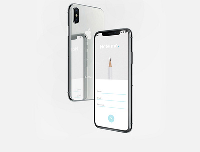 Note me. App app design flat iphone x minimal ui ui design uiux web