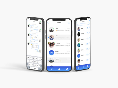 Messenger App app branding design flat iphone x logo message app messaging messenger app ui ui design uiux