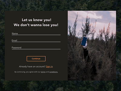 Sign up form dailyui sign in sign up ui ui design uidesign uiux ux design uxdesign web design webdesign