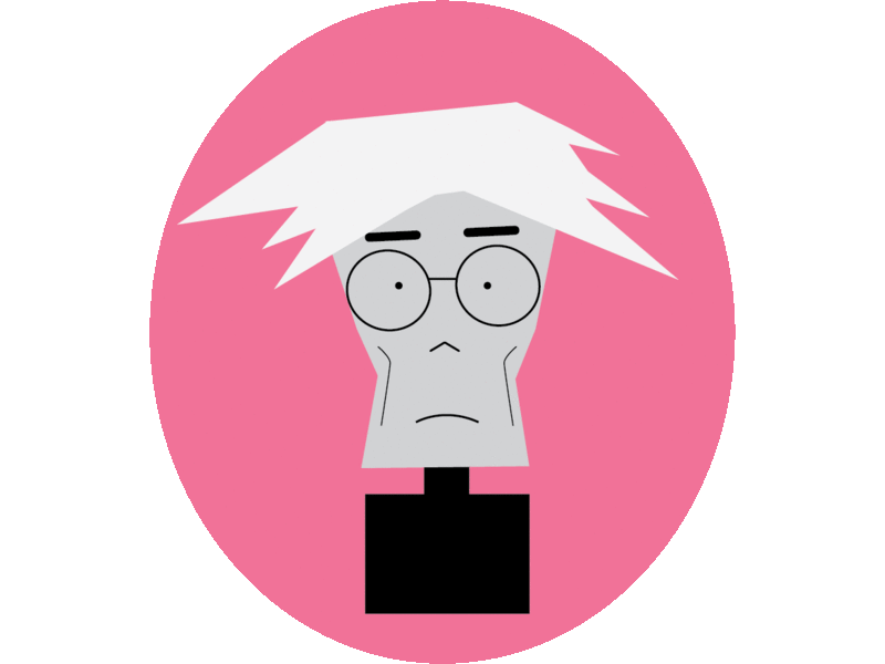 Andy Warhol character design design flat illustration minimal stopmotion ui uiux vector