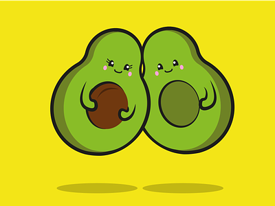 Avocuties avocado cute design graphic ill illustration illustration art illustration art director design
