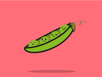 Peasotties cute design fun graphic illustration illustration art illustration art director design peas vector vegan veggie