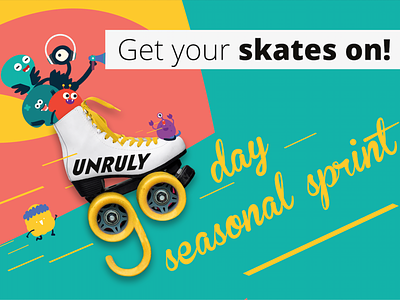 90 Day Seasonal Sprint design illustration poster poster art vector