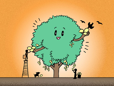 Trees for Life illustration illustration cut medium tree