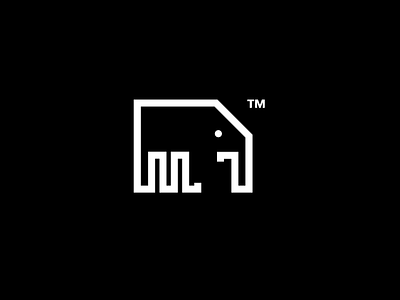 Elephant logo black branding design elephant elephant logo icon illustrator logo logo design graphicdesign minimal vector