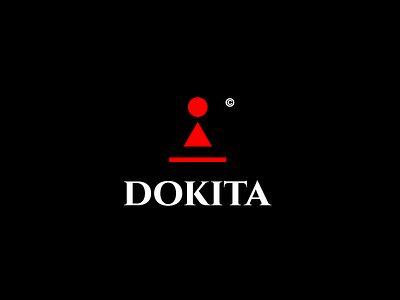 Dokita logo black branding challenge day10 design dokita elegant icon illustrator logo meditation minimal red simple white yoga yogalogo young youth youtuber