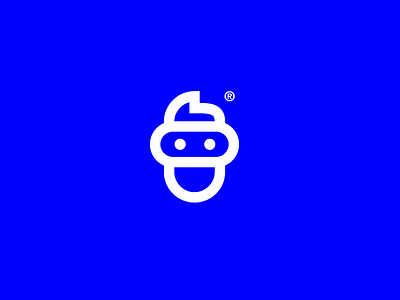 VR Company logo blue boy branding challenge design icon illustrator logo minimal vector vector art vintage visual design vr vrlogo white