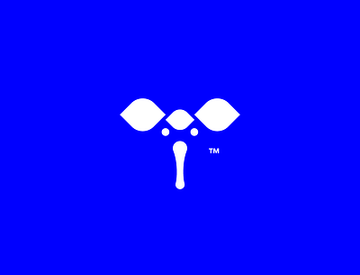 fluffy logo blue branding design elephant elephant logo icon illustrator logo minimal vector white