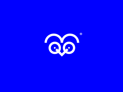 ping pong owl blue branding challenge design icon illustrator logo logo design graphicdesign minimal owl owl logo pingpong vector white