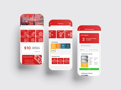 CVS Pharmacy Refills app prescription redesign shopping ui ux