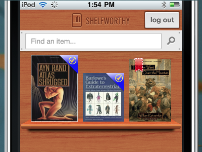 Getting Started brown ipad iphone library shelf ui wood