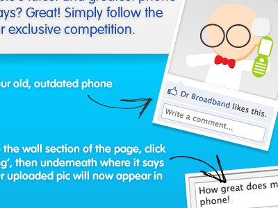 Dr Broadband blue competition facebook ilustration vag rounded