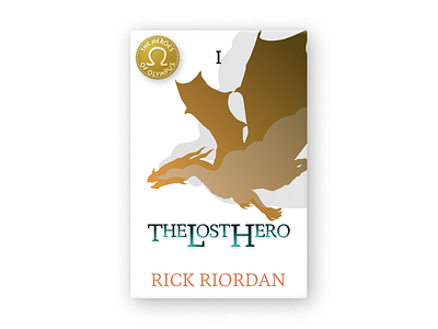 The Lost Hero Cover - The Heroes of Olympus book bookcover design dribbbleweeklywarmup illustration
