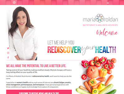 Mariaroldan.ca - Nutritionist & Wellness Advocate web developement website design wordpress