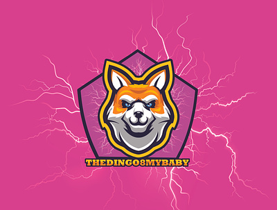 "Dingo8my" Mascot Logo Design adobe illustrator animal animal mascot animation dingo graphic design illustration logo logo design mascot logo portfolio thunder effect vector art