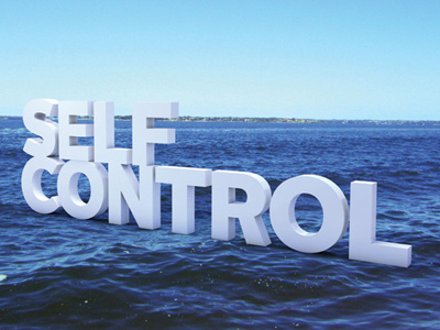 self control poster 3d cinema 4d graphic design perth photoshop typography words
