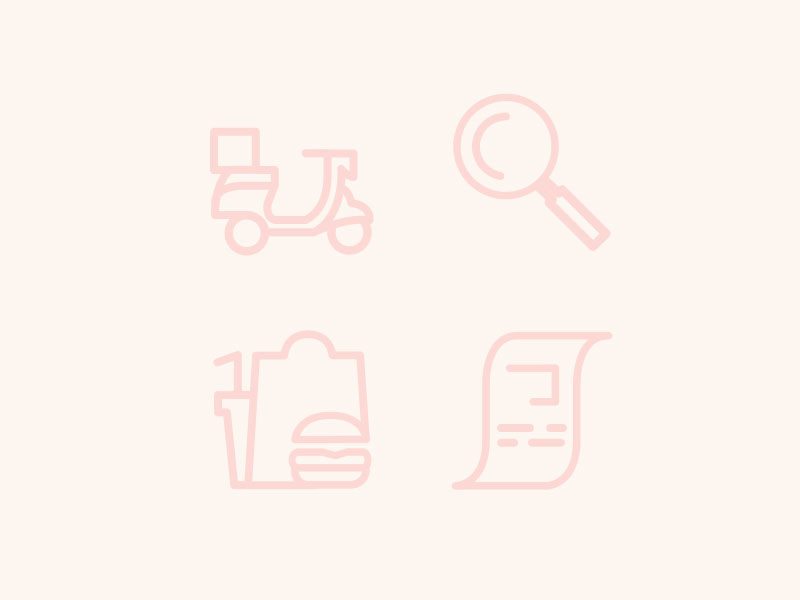 Food Delivery Icons icons illustration illustrator ui vector