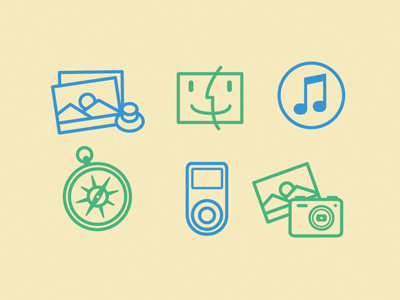 Mac line Icons apple camera icon icons illustrator itunes line watch