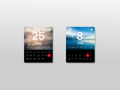 Apple calender ui