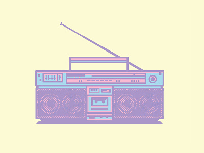 Boombox playoff blackformat boombox design illustration outline playoff vector