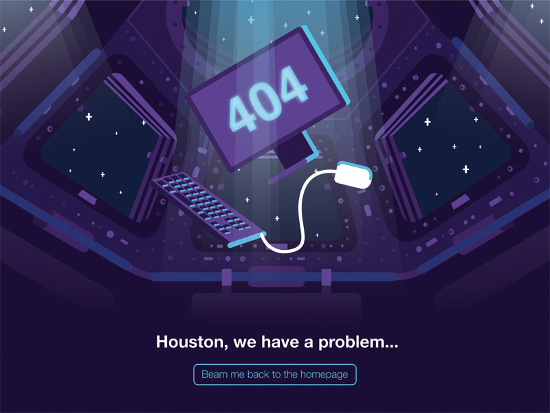 404 space page interface web illustration ux ui stars space background illustrator 404