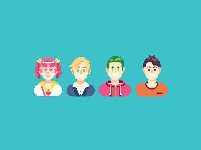 Profile Shots boys girls illustration illustrator profile vector