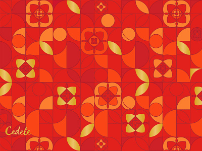 CNY Pattern for Cookie Packaging cookie graphic packaging pattern red