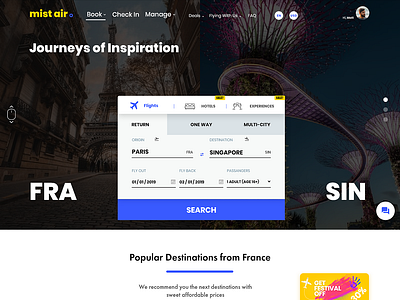 Airlines Homepage Design