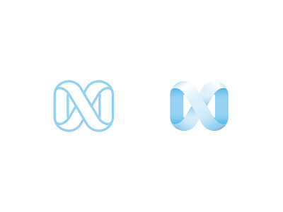 Logo design for a company. blue icon logo n ns s symbol