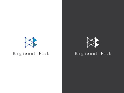 Logo design for a company. blue dna fish icon logo symbol