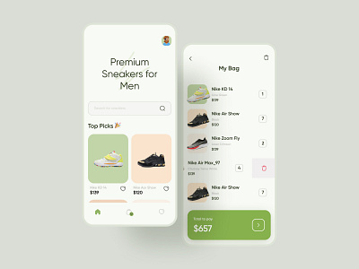 shopping app concept